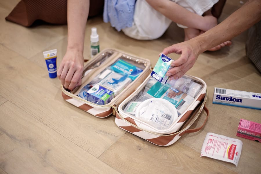 Lifepac Everyday Essentials Kit with assorted personal care and wellness products on a white background.