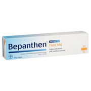 Lifepac Bepanthen First Aid Cream 30g tube with white and blue packaging, ready for skin care and wound healing.