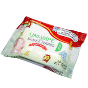 Lifepac Uni-Wipe baby wipes 20 pack, soft and gentle for newborns, with resealable packaging and moist cleaning cloths.