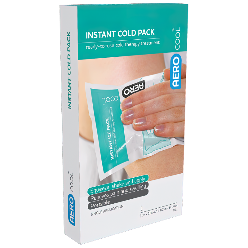 Lifepac cold pack with gel interior for soothing pain relief, shown in a sealed plastic pouch.