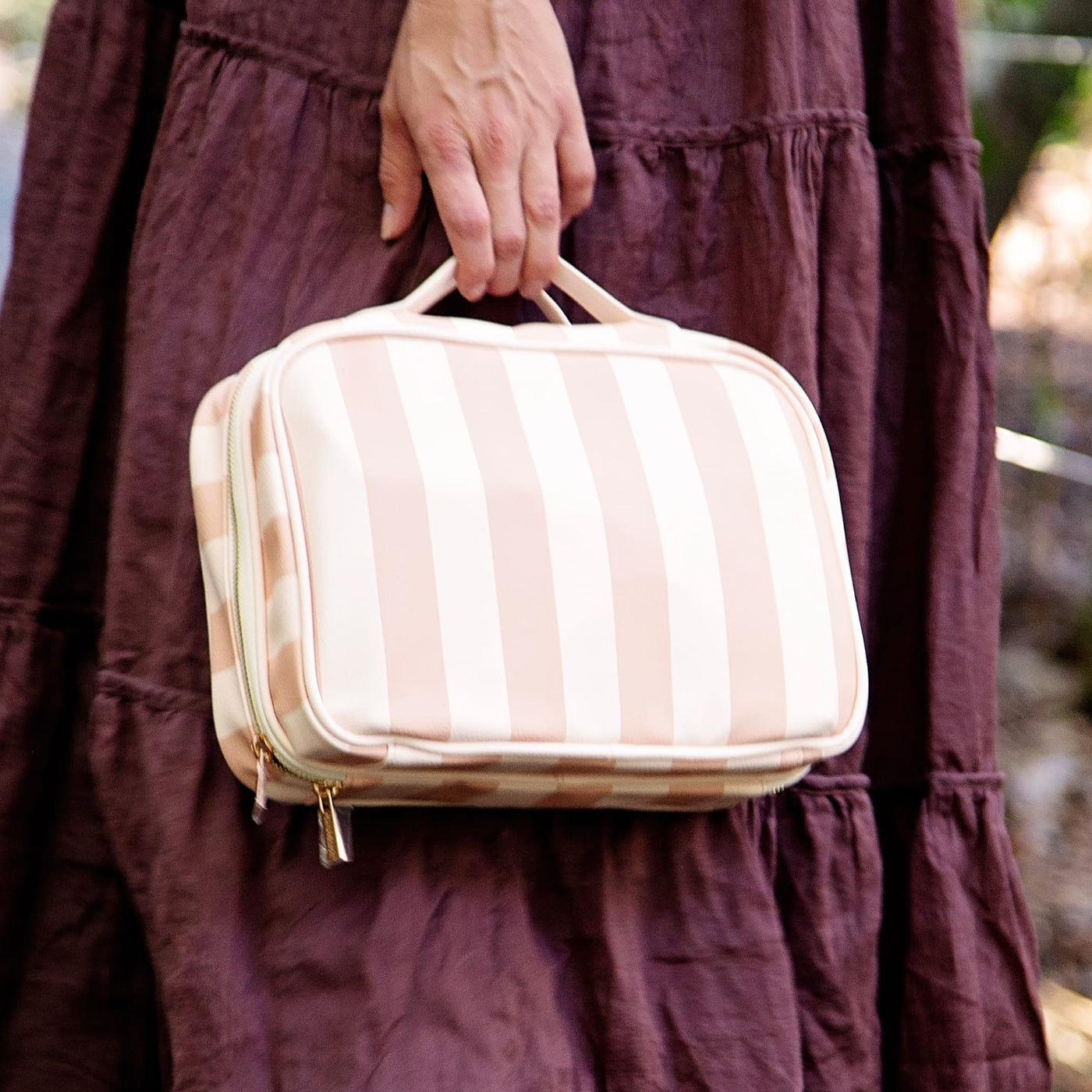 Lifepac Everyday Essentials Kit sandbag for emergency preparedness, shown in a sturdy, beige fabric with a black handle.