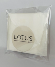 Lifepac Lotus-eco sanitary pad with wings, white absorbent pad designed for comfort and protection during menstruation.